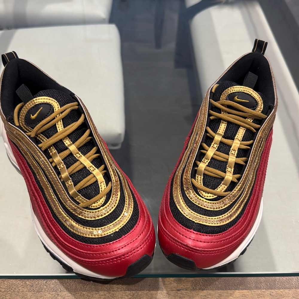 Nike Red and Gold Women's Sneakers